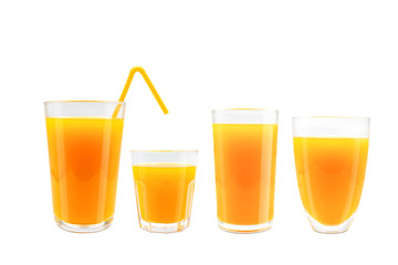 Fresh orange juice in glass.