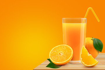 Stack of fresh orange fruit on wooden.