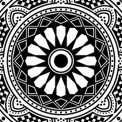 Mandala decorative ornament. Can be used for greeting card, phone case print, etc. Hand drawn background