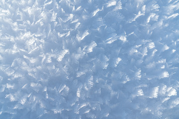 Snow crust top view winter high definition white background.