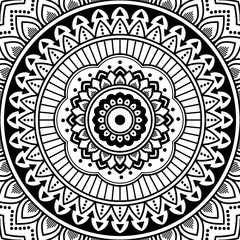 Mandala decorative ornament. Can be used for greeting card, phone case print, etc. Hand drawn background