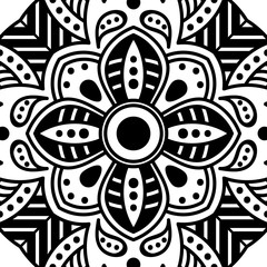 Mandala decorative ornament. Can be used for greeting card, phone case print, etc. Hand drawn background