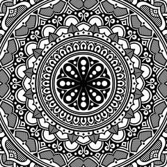 Mandala decorative ornament. Can be used for greeting card, phone case print, etc. Hand drawn background