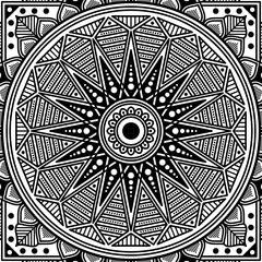 Mandala decorative ornament. Can be used for greeting card, phone case print, etc. Hand drawn background