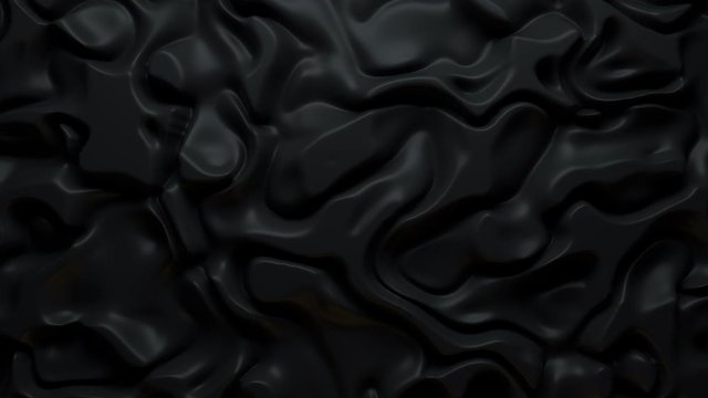 3d render of glossy surface with organic pattern of displacement. Luxury modern background. Smooth and fluid lines. Wave pattern. Loopable animation.