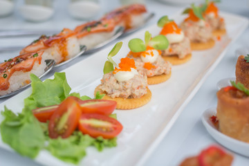 almon caviar and parsley