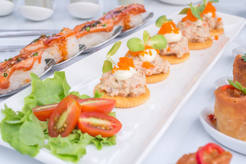 almon caviar and parsley