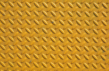 Yellow steel diamond plate background