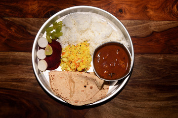Indian Mutton curry thali