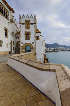 Cityscape of Sitges old town, Catalonia, Spain