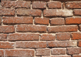 Red brick wall background