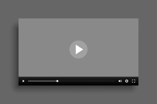 video multimedia player mockup template design for web