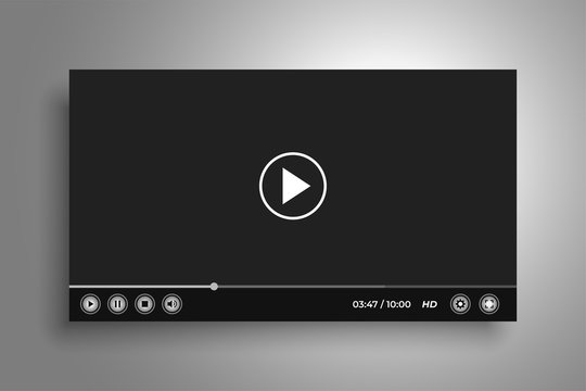 web video media player interface template design