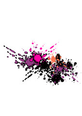 Color ink splashes. Abstract background.