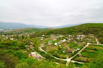 Small village located in mountains