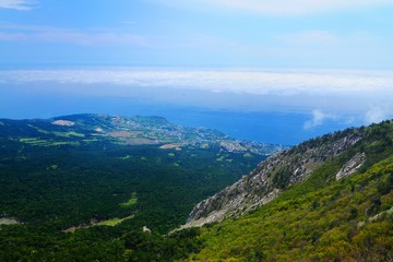 View from top of mountain Ai-Petri