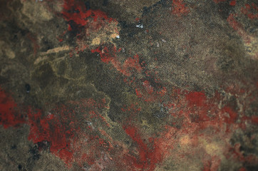 red and gold organic texture painting