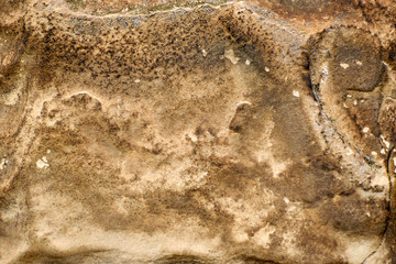 The structure of an old burnt stone. Can be used as background.