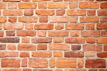 Yellow brick brick wall. Can be used as background.