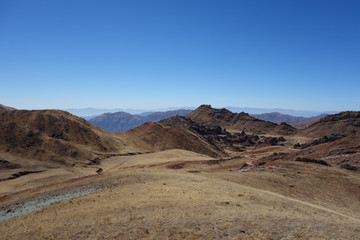 Fototapeta na wymiar Panoramic view, mountain chain in salta, argentina