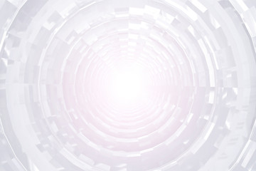 Abstract white background. Neon lights. Glowing tunnel. Bright vibrant dots. laser illumination.