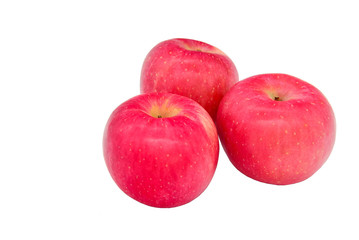Fototapeta na wymiar Red Apples Isolated on White Background