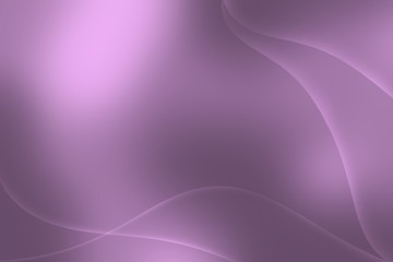 Blurred background with transparent wavy and glowing lines. Abstract 3D effect. Soft shades of purple.