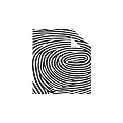 Fingerprint file icon. Isolated thumbprint and fingerprint file icon line style. Premium quality vector symbol drawing concept for your logo web mobile app UI design.