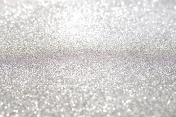 White Silver shiny glitter abstract texture background.