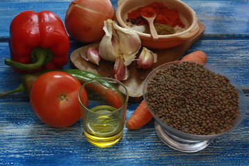 Preparado de lentejas sin chorizo