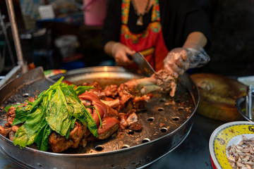 Picture of Braised Pork Leg for Put in Rice pork leg, Thai  food