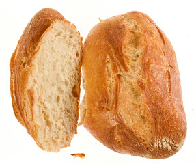 Fresh bread isolated on white