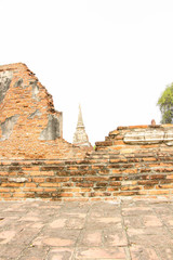 Statues of Buddhist monks in the ancient city of Ayutthaya, Thailand.
