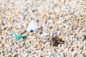 Plastic Pollution on Chesil Beach in Dorset