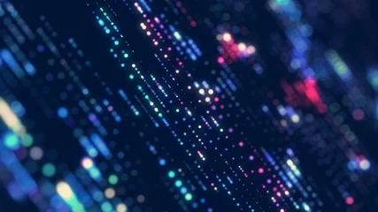 Flow of digital information. Global connection concept. Technology futuristic background. Big data visualization.