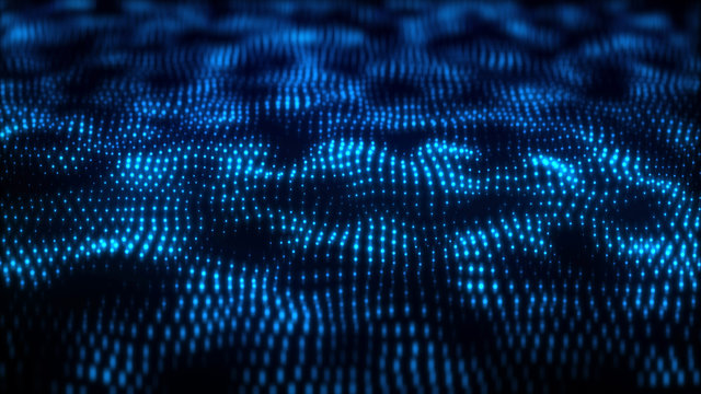 Flow of digital information. Global connection concept. Technology futuristic background. Big data visualization.