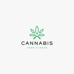 Cannabis logo design icon vector illustration