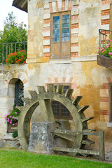 A water wheel at the Queen's Hamlet, Marie Antoinette's village at Versailles, France