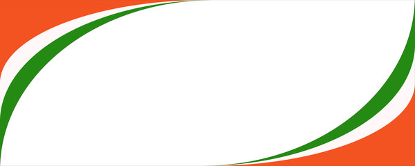 Tricolor Indian flag border drame design .