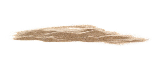 Obraz na płótnie Canvas pile desert sand isolated on white background