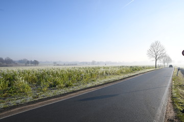 Street Route Countryside in the sun