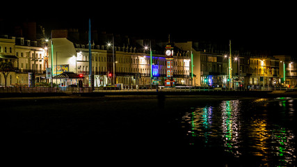 Weymouth Sea Front in Winter at Night