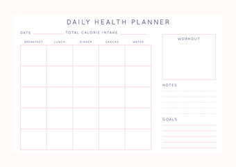 Planner sheet vector