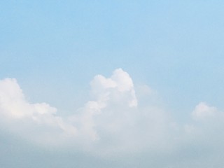 clouds in the blue pastel sky