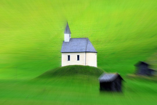 verde, chiesetta, pace, amabile