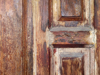 Old Wooden Door Texture Close-up.