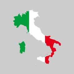 Obraz premium Italy map. Vector illustration on gray background