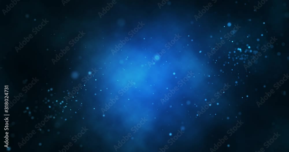 Wall mural abstract bright glitter blue background out of focus. seamless loop animation.