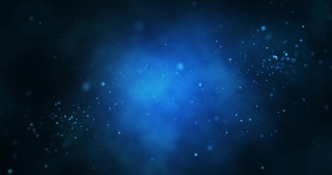 Abstract bright glitter blue background out of focus. Seamless loop animation.