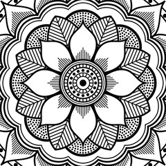 Mandala decorative ornament. Can be used for greeting card, phone case print, etc. Hand drawn background